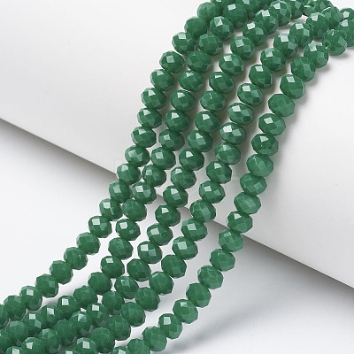 Opaque Solid Color Imitation Jade Glass Beads Strands EGLA-A044-P6mm-D09-1