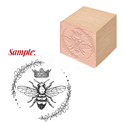 1Pc Beechwood Stamps & 1Pc Resin Stamp Sheet DIY-CP0007-96H-1