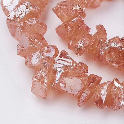 Electroplated Natural Quartz Crystal Bead Strands G-F336-06-1