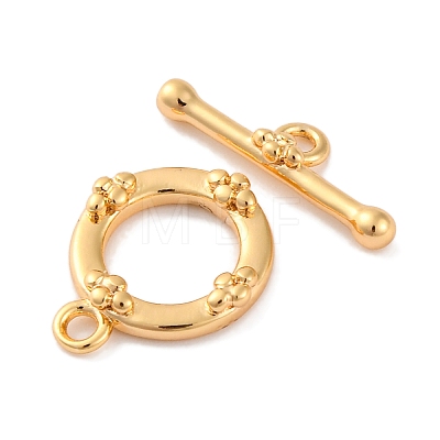 Brass Toggle Clasps KK-S403-22G-1