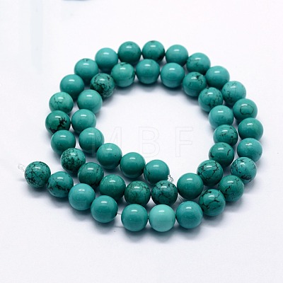 Natural Magnesite Beads Strands G-I199-33-8mm-1