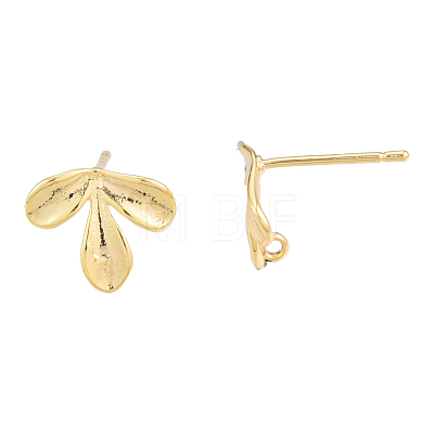 Brass Stud Earring Findings KK-N231-417-1