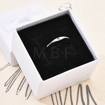 Rhodium Plated 925 Sterling Silver Adjustable Rings RJEW-S397-01P-12-1