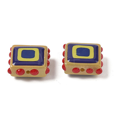 Baking Paint Glass Enamel Beads LAMP-S079-14-1