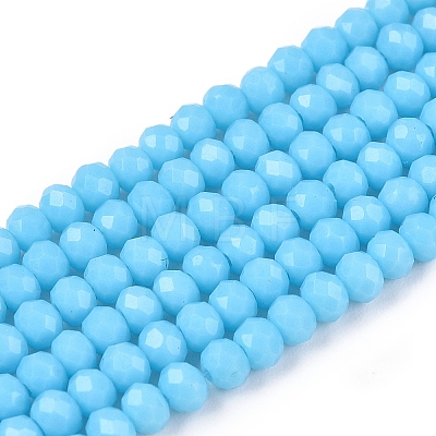 Opaque Solid Color Imitation Jade Glass Beads Strands LS-EGLA-A044-P2mm-D08-1