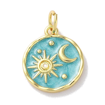 Rack Plated Brass Enamel Pendants KK-Z039-02-1