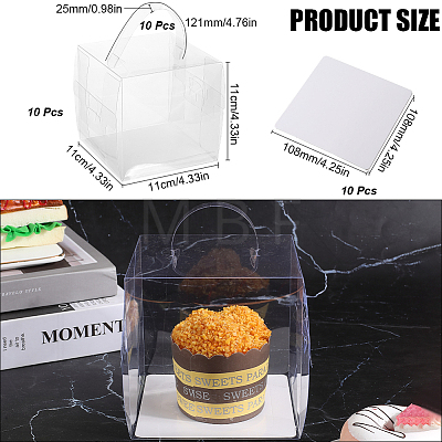 Clear Plastic Tall Cake Boxes CON-WH0001-22B-1