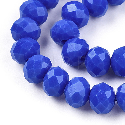 Opaque Solid Color Imitation Jade Glass Beads Strands EGLA-A044-P4mm-D32-1