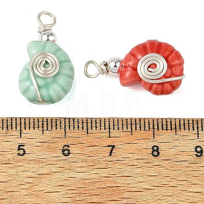 Handmade Porcelain Pendants PALLOY-JF05988-01-1