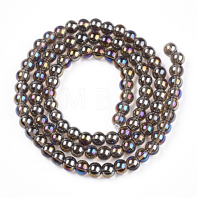 Electroplate Transparent Glass Beads Strands GLAA-T032-T4mm-AB02-1