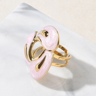 304 Stainless Steel Cuff Open Rings for Women RJEW-F207-02G-02-1