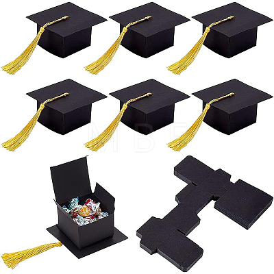 40Pcs Graduation Cap Shaped Paper Gift Box CON-BC0002-41-1