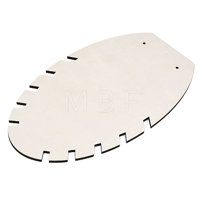 Leaf Shape MDF & Iron Pendant Necklace Jewely Display Stands NDIS-G008-02B-02-1