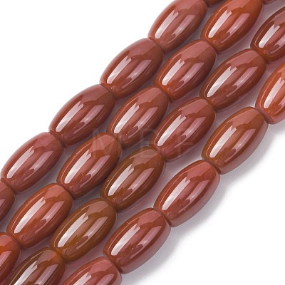 Oval Natural Carnelian Beads Strands G-D622-06-G-A-1