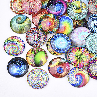 Flat Back Glass Cabochons GGLA-S047-04A-10mm-1