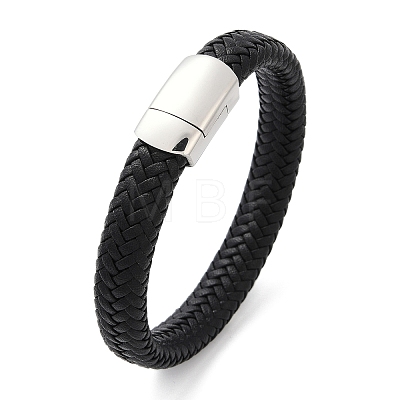 Braided Microfiber Leather Cord Bracelets for Wome Men BJEW-D304-07P-01-1