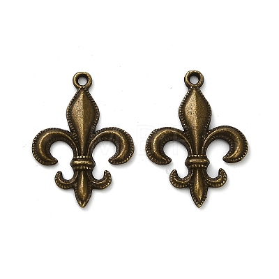 Lily Symbol Tibetan Style Alloy Pendants PALLOY-E776-01AB-01-1