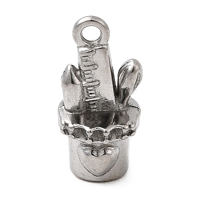 304 Stainless Steel Pendant Rhinestone Settings STAS-B167-05P-1