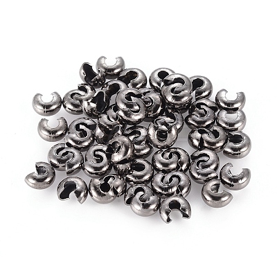 Iron Crimp Beads Covers LS-IFIN-H028-NFB-NF-1