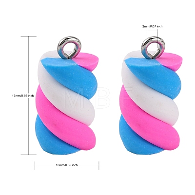 Handmade Polymer Clay Charms CLAY-T016-83H-1