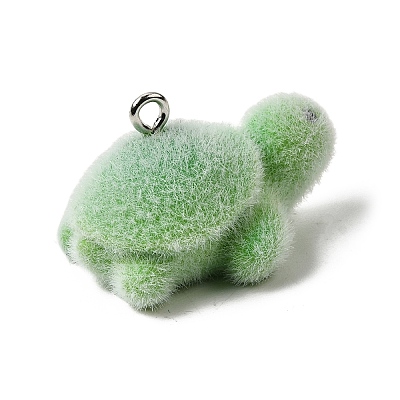 Flocking Opaque Resin Pendants RESI-G123-01P-1