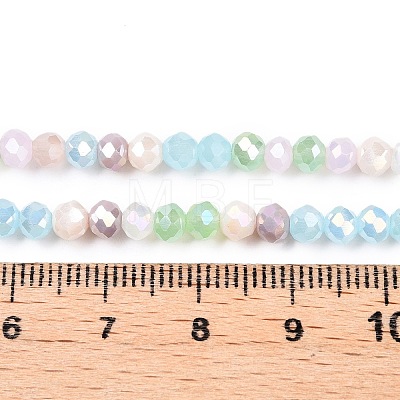 Electroplate Glass Beads Strands GLAA-T023-B16-02-1