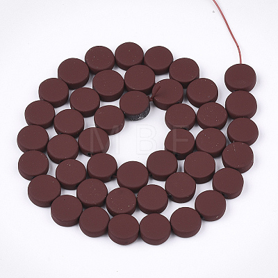 Spray Painted Non-magnetic Synthetic Hematite Beads Strands G-T116-01B-21-1