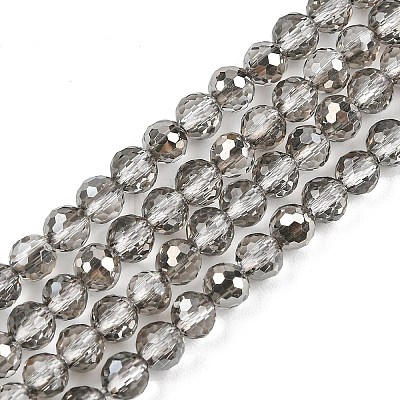 Electroplate Transparent Glass Beads EGLA-B013-02A-PL16-1