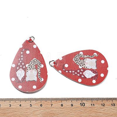 PU Leather Big Pendants FIND-R050-03E-1