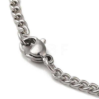 304 Stainless Steel Enamel Pendant Necklaces for Women Men NJEW-G123-11P-1
