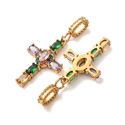 304 Stainless Steel Rhinestone Pendants RB-CBA5CCB-05G-G-1