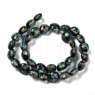 Handmade Dichroic Foil Glass Beads Strands DICH-U001-11A-1