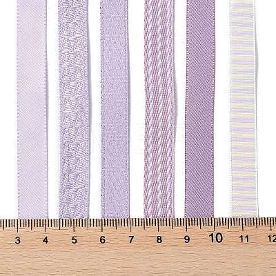 18 Yards 6 Styles Polyester Ribbon SRIB-Q022-B05-1