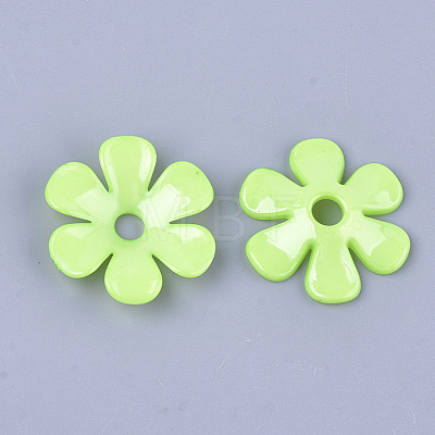 Opaque AS Plastic Bead Caps MACR-S365-06G-1