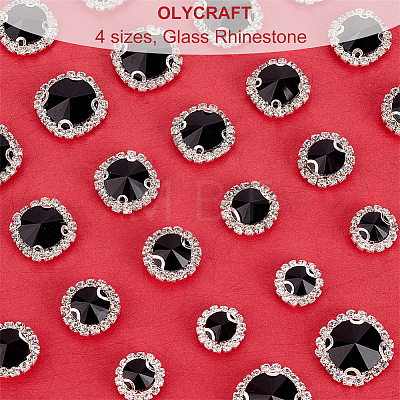 Olycraft 32Pcs 4 Style Sew on Rhinestone GLAA-OC0001--26-1