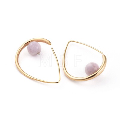 Natural Kunzite Dangle Earrings EJEW-JE03593-01-1