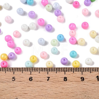 Opaque Baking Painted Glass Beads DGLA-T004-03B-1