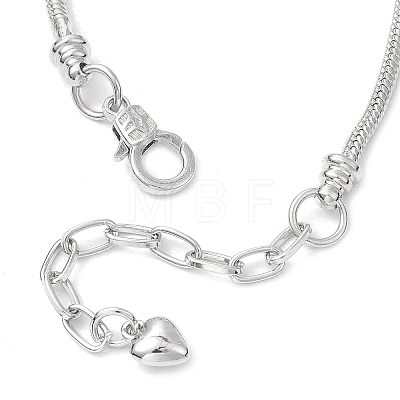 Alloy Snake Chain Charms Bracelets BJEW-JB11448-03-1