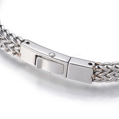 304 Stainless Steel Mesh Bracelets BJEW-L665-04P-1