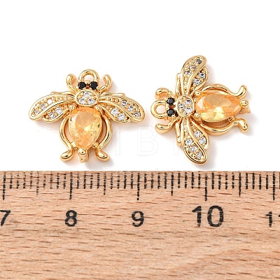 Brass Micro Pave Cubic Zirconia Pendants KK-A284-16G-03-1