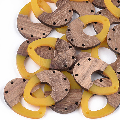 Resin & Walnut Wood Chandelier Components Links RESI-S367-04D-1