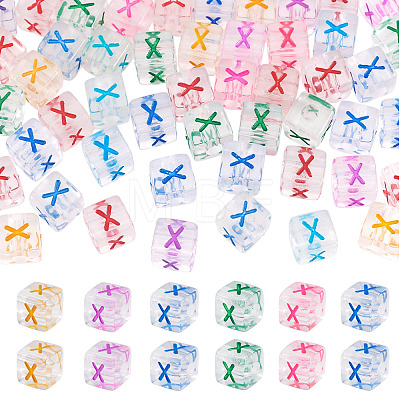 50Pcs Acrylic European Beads MACR-TADJ0001-13X-1