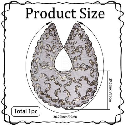 Polyester with Plastic Sequin Shawls AJEW-BM0001-60A-1