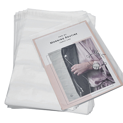 400Pcs Rectangle OPP Cellophane Bags ABAG-WA0001-35-1
