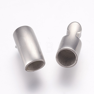 304 Stainless Steel Magnetic Clasps with Glue-in Ends STAS-K145-36P-1