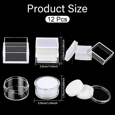 CHGCRAFT 20Pcs 4 Styles Transparent Plastic Loose Diamond Box CON-CA0001-023-1