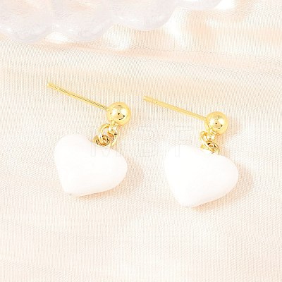 Brass Enamel Stud Earring EJEW-Z164-19G-1