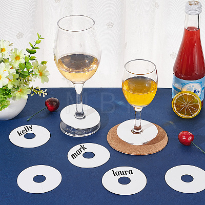 Paper Wine Glass Blank Label AJEW-WH0038-20-1