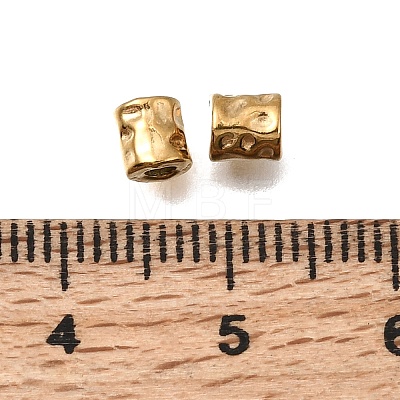 Hammered Textured 304 Stainless Steel Spacer Beads STAS-L315-073A-G03-1