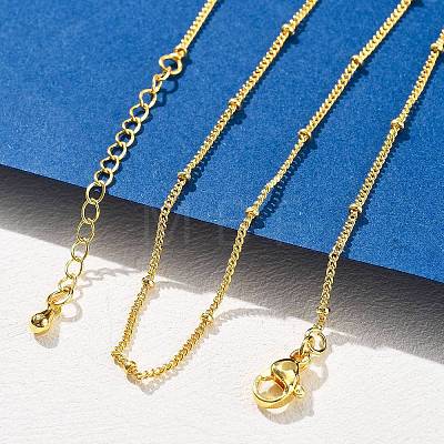 2MM Brass Satellite Chain Necklaces for Women NJEW-D302-49G-1